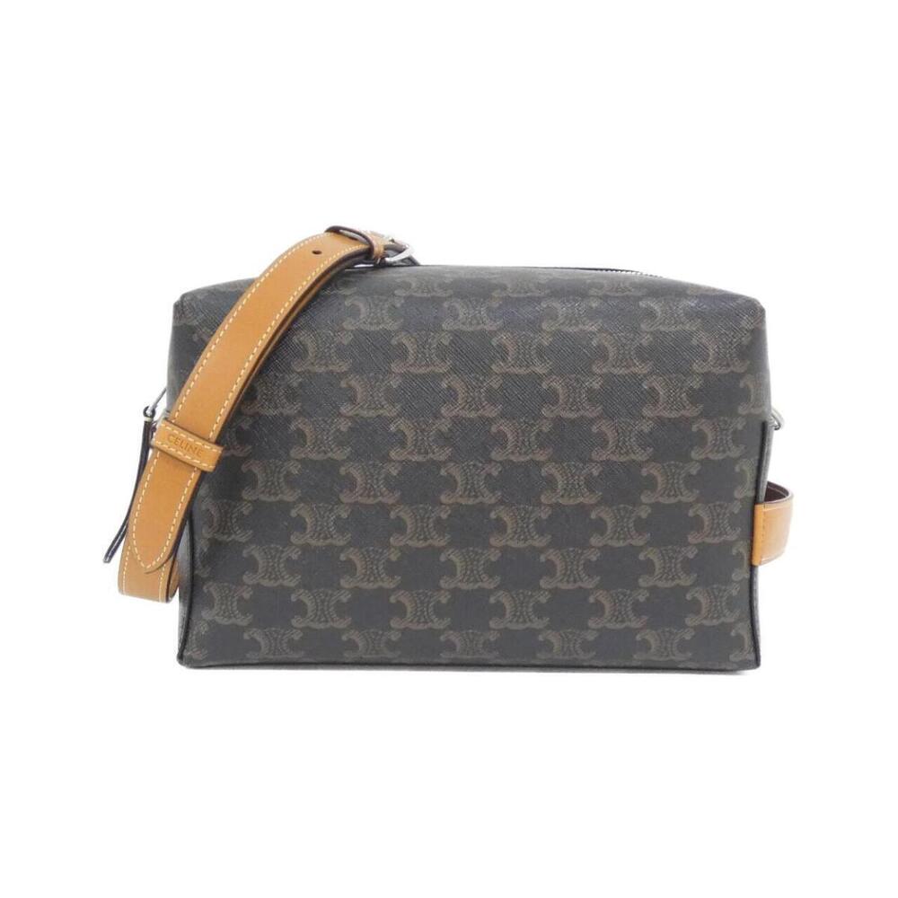 Celine Take Away bag signature Triomphe canvas features tan